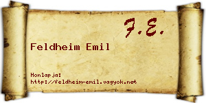 Feldheim Emil névjegykártya